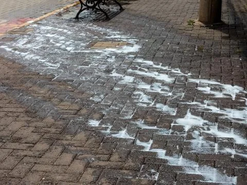 Washing the pavement Stock Photos