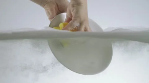 Washing The Plate Stock Footage 11518679