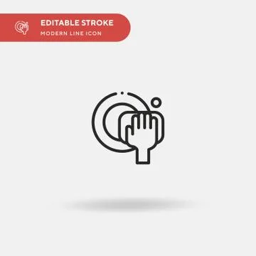 Washing Plate Simple vector icon. Illustration symbol design template for web Stock Illustration