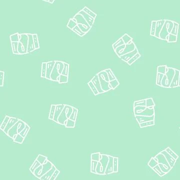 Washing powder allergen line vector seamless pattern Stock Illustration