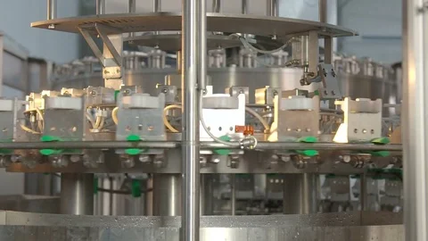 Washing process of plastic bottles Stock Footage 76347914