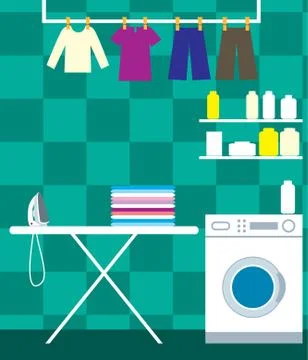 Washing room Stock Illustration
