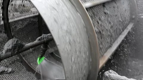 Washing Screen in Gold Extraction Stock Footage 230026644