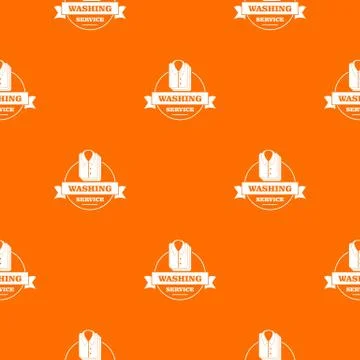 Washing service pattern vector orange Stockillustratie