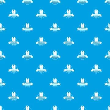 Washing service pattern vector seamless blue Stock Illustration