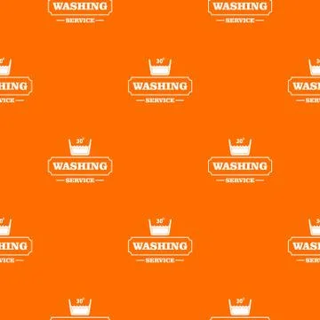 Washing soap pattern vector orange 库存插图