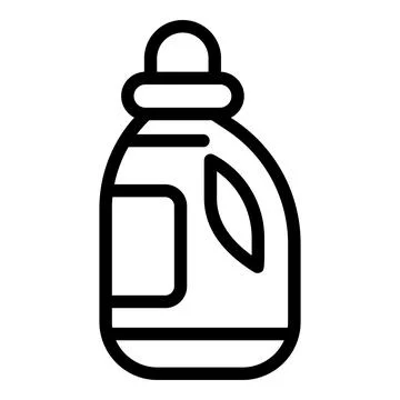 Washing solution icon, outline style 库存插图