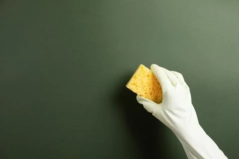 Washing sponge in hand Stock Photos
