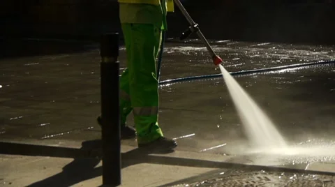 Washing streets Video stock 8926525