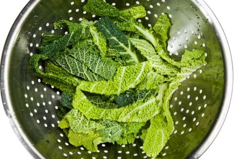Washing strips of cabbage Stock Photos