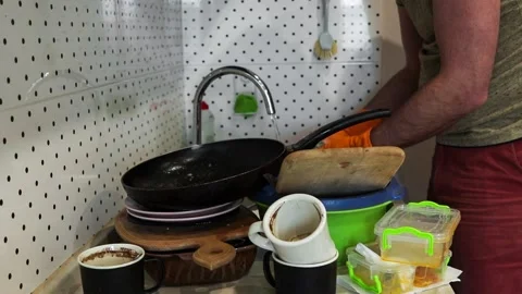 Washing-up time lapse video. Stock Footage 150255053