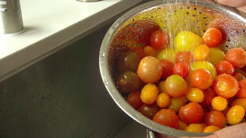 Washing Tomatoes Slow Motion Stock-Footage 76505883
