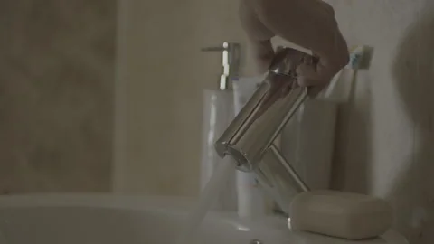 Washing toothbrush Stock Footage 260356976