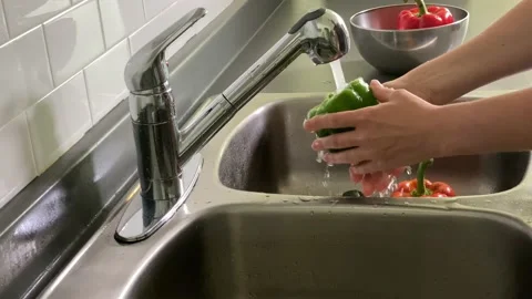 Washing Vegetables Stock Footage 137142115