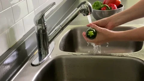 Washing Vegetables Stock Footage 137142141
