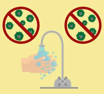Washing your hands Stock Illustration