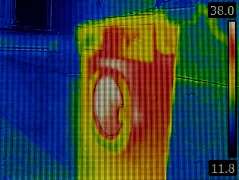 WashingMachineThermalImage Stock Photos