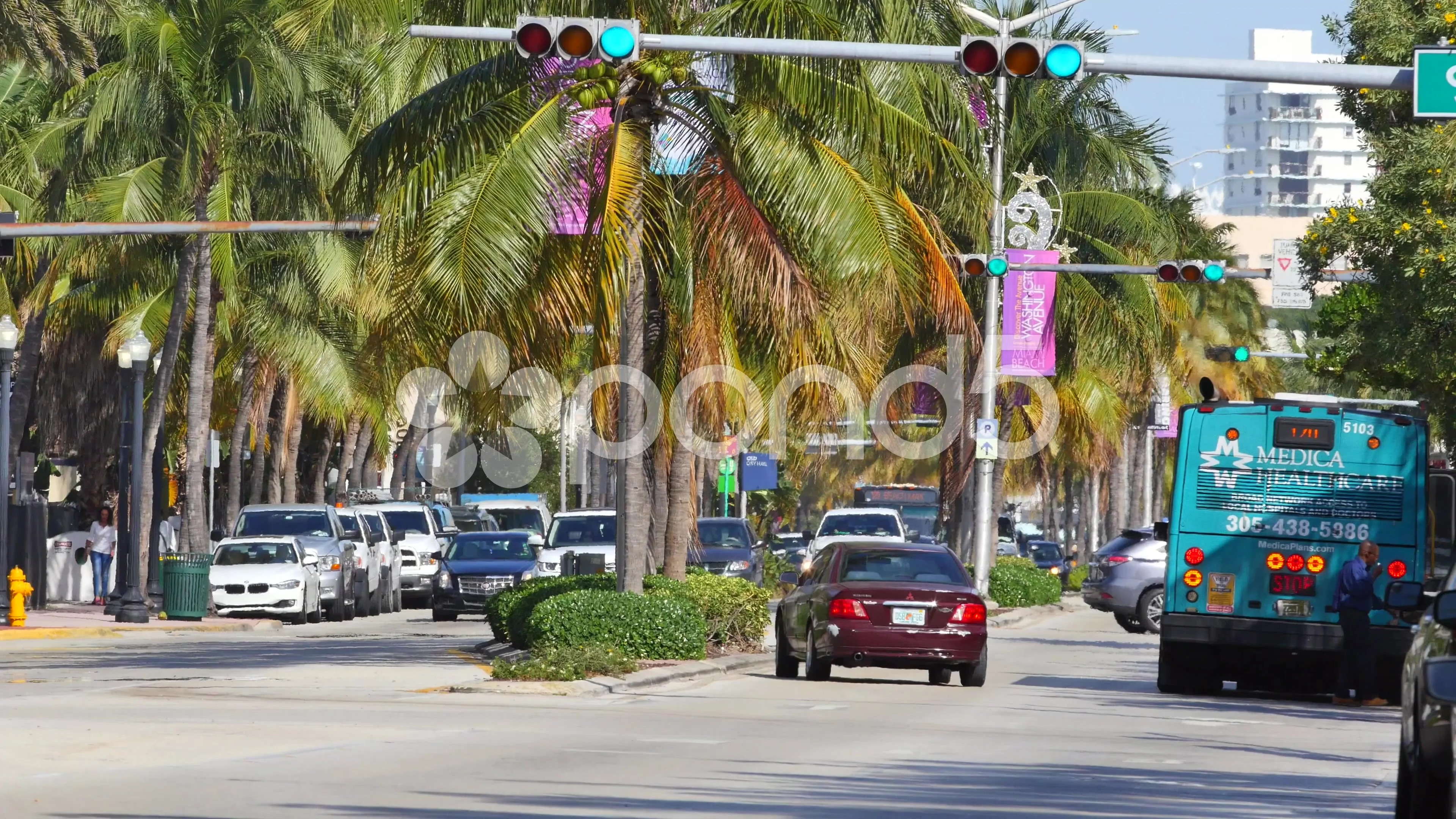Stock Video Washington Avenue Miami Beach 4k 2 46227399