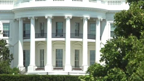 Washington - Close Up of The White House Stock Footage 75937454