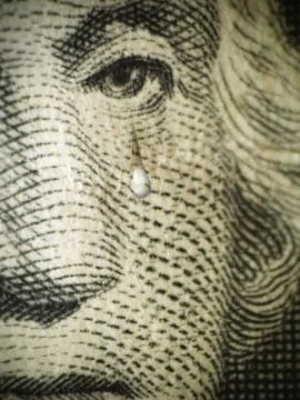 Washington crying over current affairs Fotos Stock