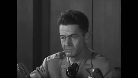 WASHINGTON DC - 1952 - USAF Major General John Samford discusses looking into 스톡 동영상 264665850