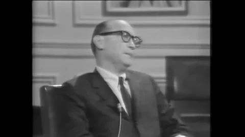 WASHINGTON DC - 1960s - Ben Belitt explains how being a poet is like being a Stock Footage 340652001