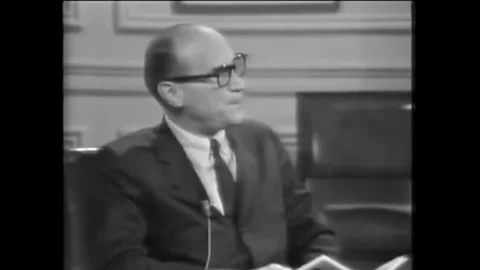 WASHINGTON DC - 1960s - Ben Belitt reads an autobiographical poem about a Stock Footage 340652023