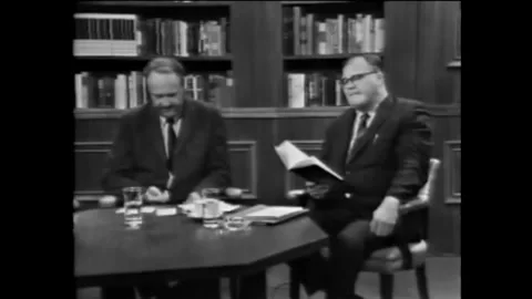 WASHINGTON DC - 1960s - James Wright reads a poem about President Harding's Stock Footage 340652322
