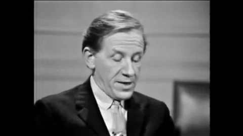 WASHINGTON DC - 1960s - Peter Taylor reads a portion of a short story about a Stock Footage 340651491