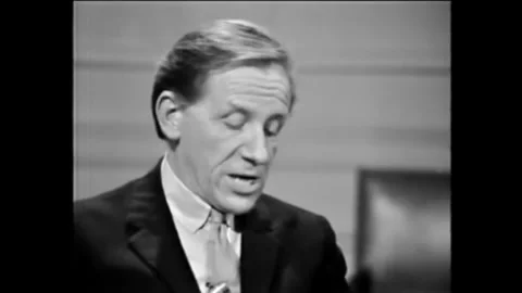 WASHINGTON DC - 1960s - Peter Taylor reads a portion of a short story about a Stock Footage 340651493