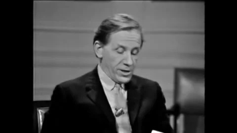 WASHINGTON DC - 1960s - Peter Taylor reads a portion of a short story about a Stock Footage 340651498