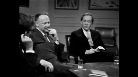 WASHINGTON DC - 1960s - Peter Taylor praises John Updike's use of language in Stock Footage 340651591