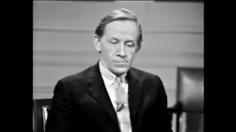 WASHINGTON DC - 1960s - Writers Peter Taylor and John Updike are introduced at a Stock Footage 340651497
