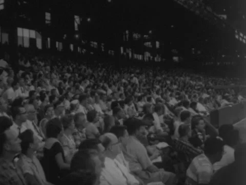Washington, DC - 7/30/57: Crowd at Senators-White Sox Game Stock Footage 232159142