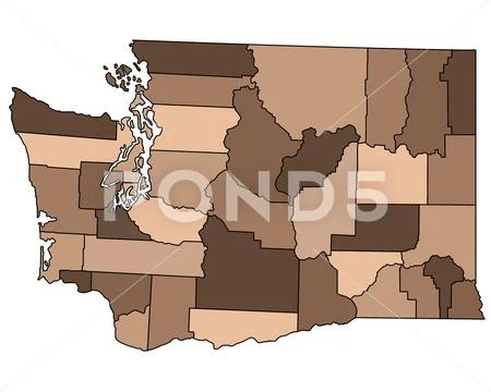 Washington DC administrative map. counties map of Washington dc with ...