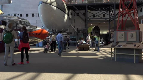 Washington DC Air and Space airline display Video stock 49760165