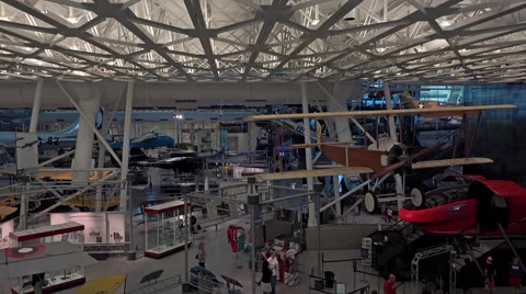 Washington DC Air and Space aircraft and simulators 4K 006 Video stock 50052226