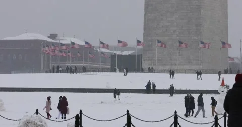 Washington, DC blizzard Stock Footage 147630678