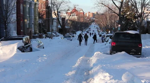 Washington DC Blizzard Snowstorm  스톡 동영상 64543335