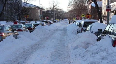 Washington DC Blizzard Snowstorm  스톡 동영상 64543351