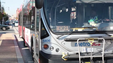 Washington DC Bus Stop.mp4 Video stock 42997007