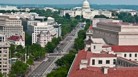 Washington DC -  Capital Building  - Time Lapse -   4K Stock Footage