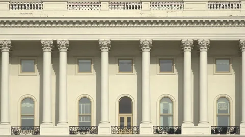 Washington DC Capitol Building construction zoom out 4K 053 Video stock 49935071