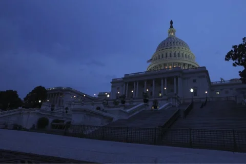 Washington D.C. Capitol Hill Timelapse Stock Footage