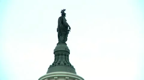 Washington DC Capitol, monument on the top of the building Stock Footage 10819243
