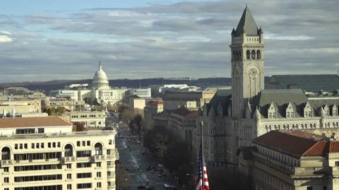Washington DC Capitol time laps Stock Footage