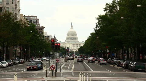 Washington D.C. Capitol Time-Lapse Zoom (4K) Stock Footage