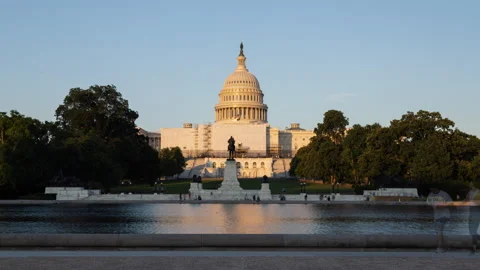 Washington DC, Captiol timelapse day to night. Stock Footage 205833440