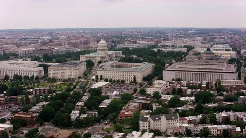 Washington, D.C. circa-2017, Wide shot of Capitol Building.  Shot with Cineflex Stock Footage