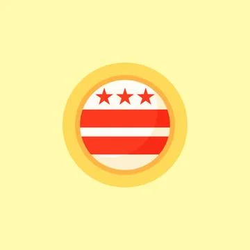 Washington D.C. - Circular Flag Stock Illustration